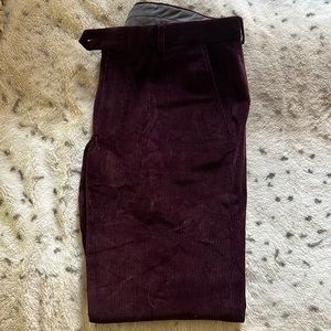 Todd Snyder Burgundy Corduroy Pants 32x32